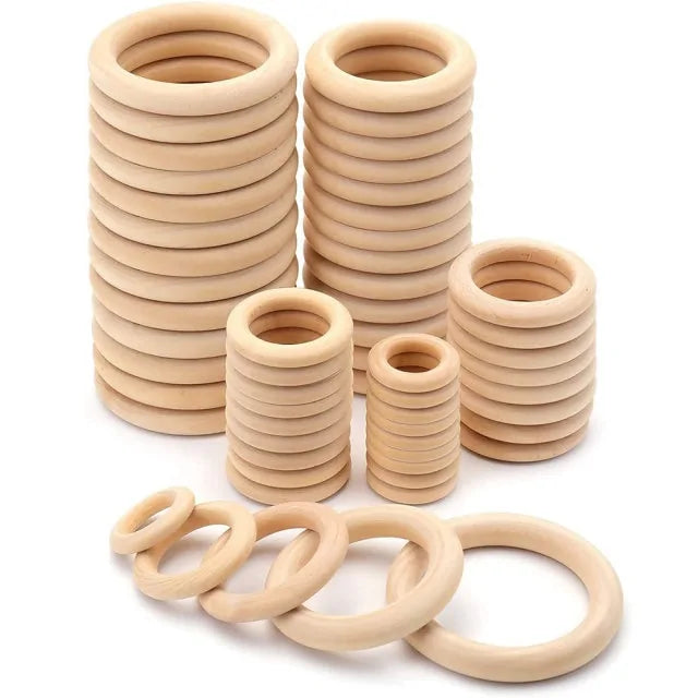 Wood Hoops Ornaments Connectors